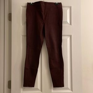 LOFT ponte leggings, burgundy, size M